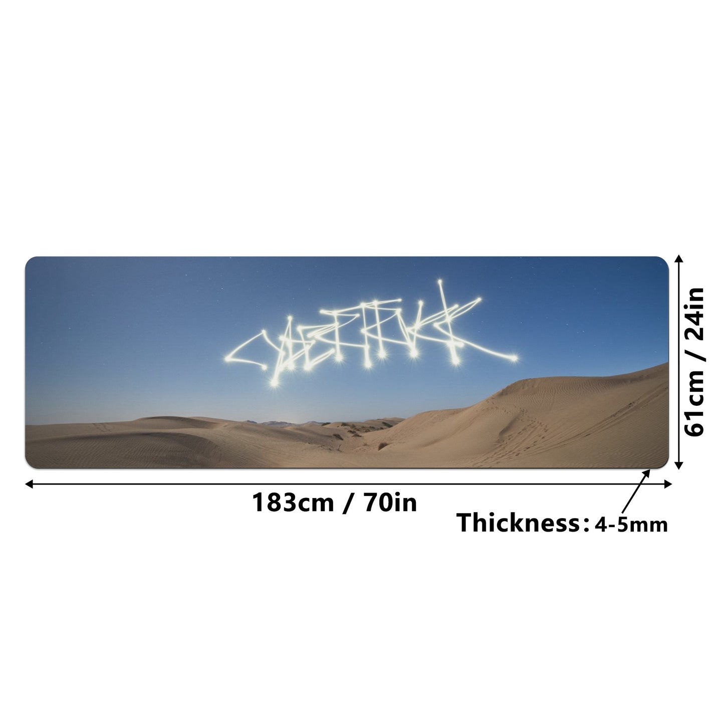 Desert Wasteland - 4mm Rubber Yoga Mat