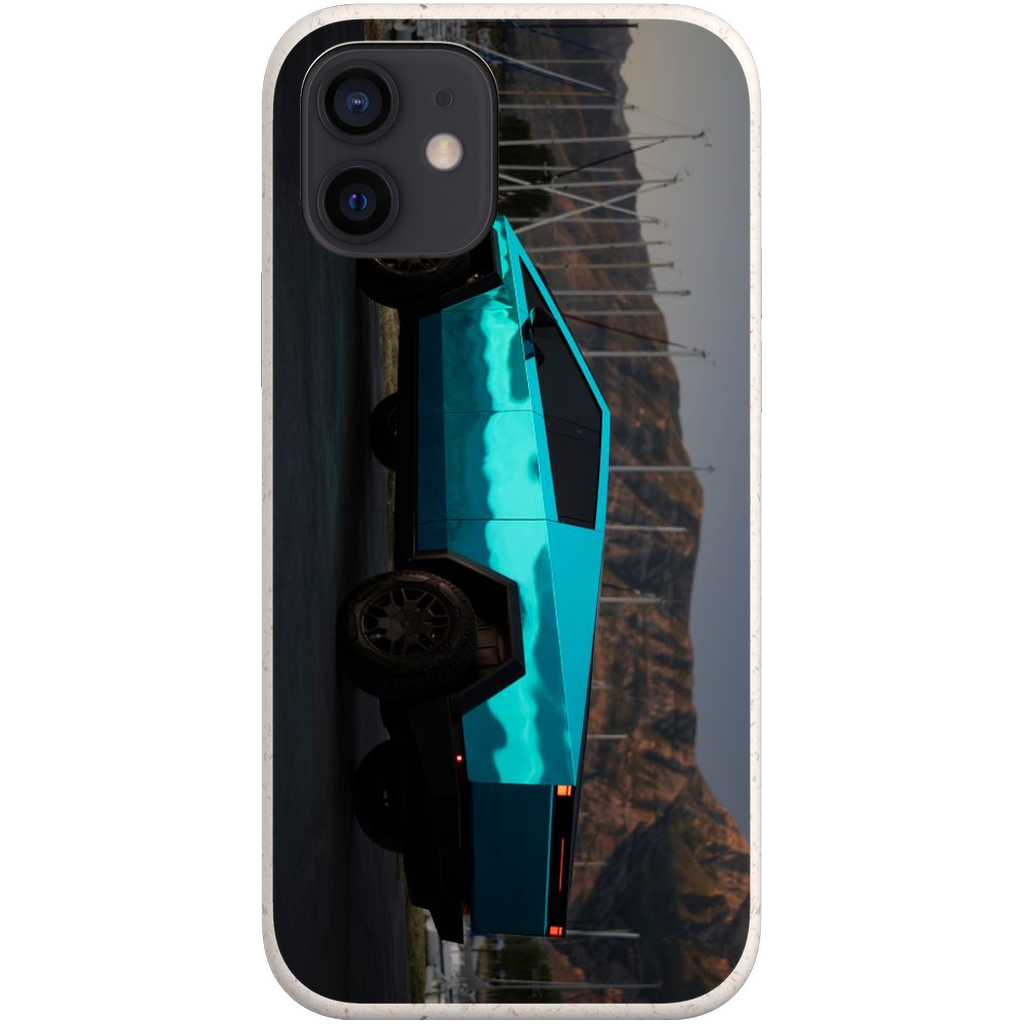 Metallic Teal Tesla Cybertruck - Phone Cases